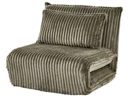 Divano letto singolo LYSEKIL Velluto a coste Verde_1043327