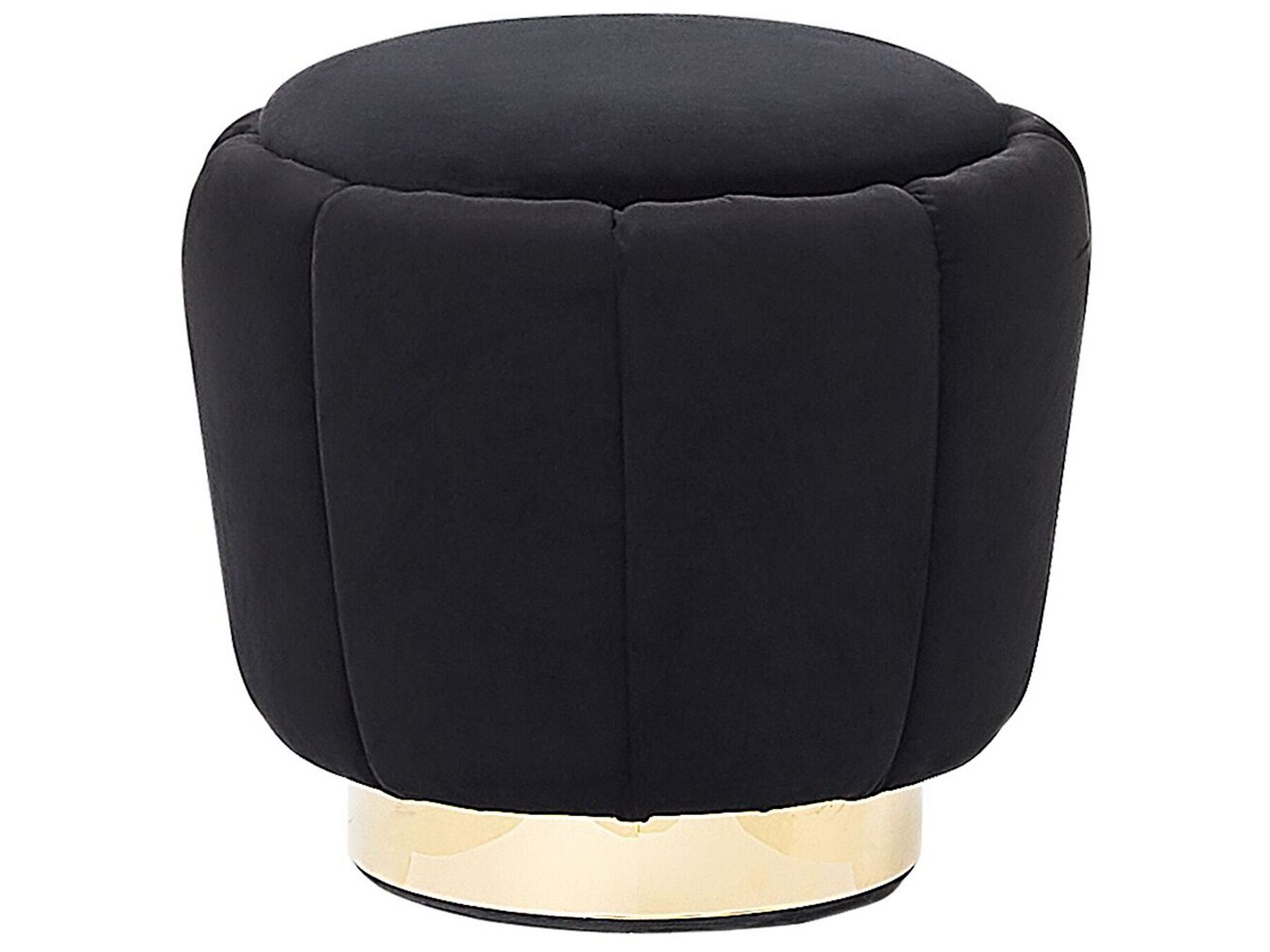 Moderno Pouf in Velluto Nero IRVING_765935