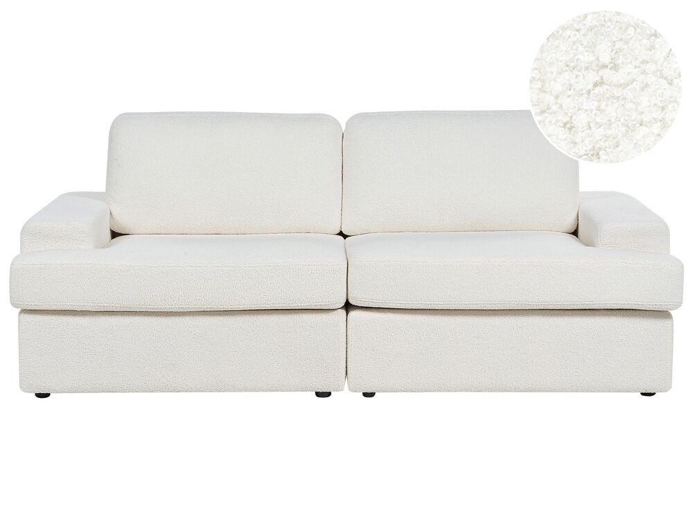 Canapé 3 places tuve tissu blanc cassé 466416 Canapé 3 places tuve tissu blanc cassé 466416
