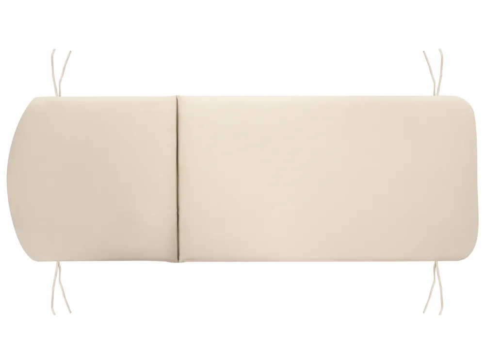 Sun Lounger with Cushion SEZZE Metal Light Beige_1131058