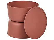 Set of 2 Side Tables ATACAMA 32/40 cm 32/40 cm Teal Orange_1172216
