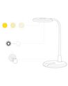 LED Desk Lamp Silver and White COLUMBA_883105