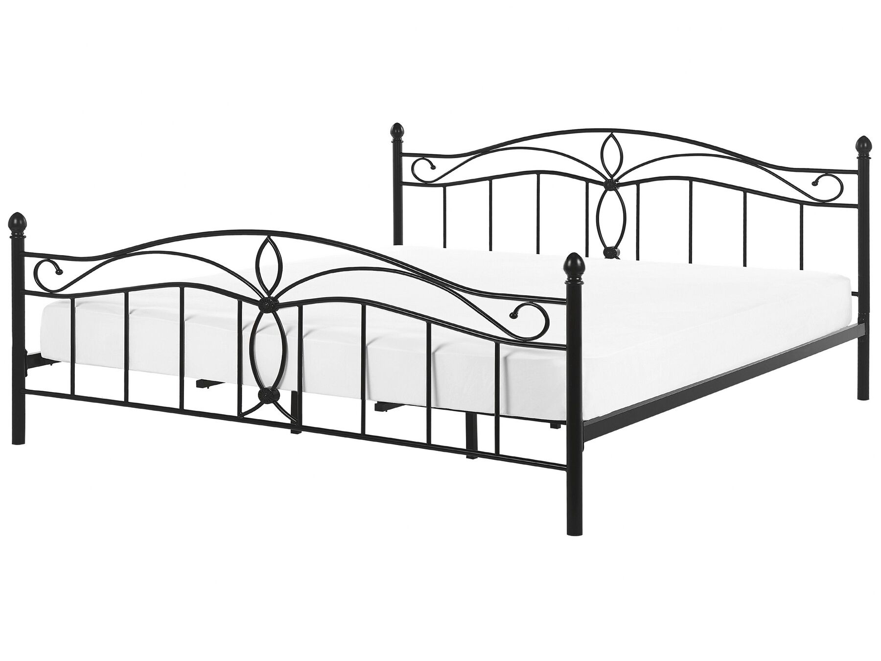 Černá zdobená kovová postel 180x200 cm ANTLIA_808415
