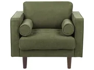 Living Room Set 3 Seater NURMO Fabric Dark Green_896054