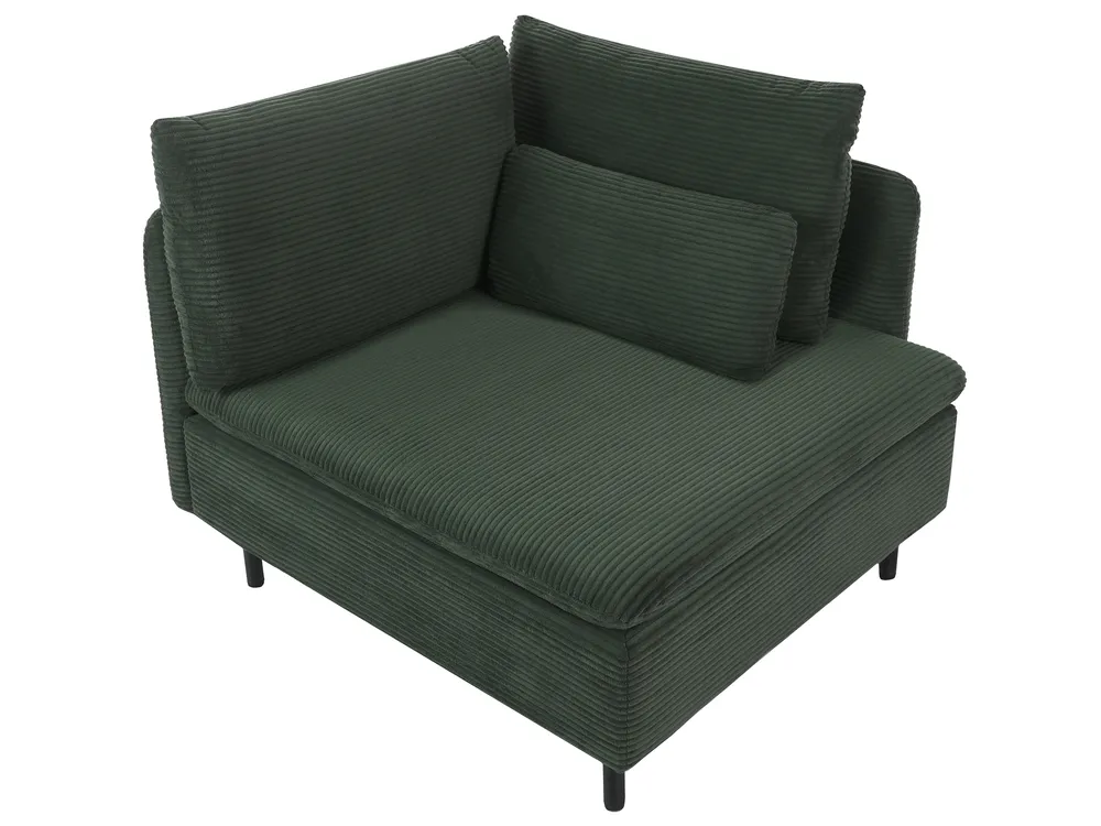 Modular Sofa 3 Seater EGERIS Corduroy Dark Green_1067131
