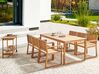 6 Seater Certified Acacia Wood Garden Dining Set with Trolley SASSARI II_923793