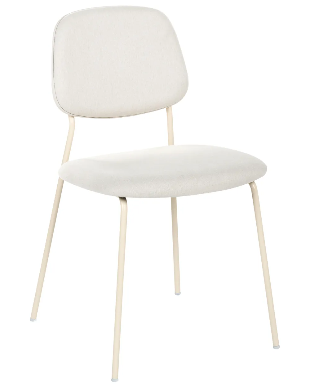 Set of 4 Dining Chairs RILEY Fabric Off-White_1039702