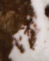 Fauteuil papillon effet peau de vache blanche / marron NYBRO_788685