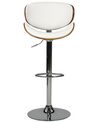 Faux Leather Swivel Bar Stool White ROTTERDAM_732785