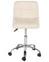 Faux Leather Desk Chair Beige MARION_932456