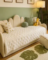Bett mit Stauraum POLIGNAC Samtstoff Hellbeige 90 x 200 cm_1167916