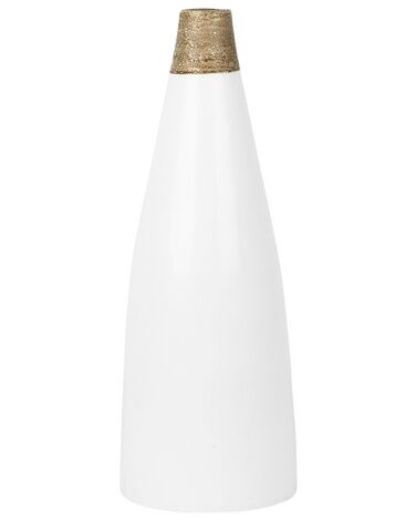 Dekoratívna terakotová váza 53 cm biela EMONA