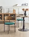 Set of 2 Dining Chairs ANDOVER Metal Green