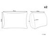 Conjunto de 2 almofadas em tecido branco e preto 30 x 50 cm SVEN_814098