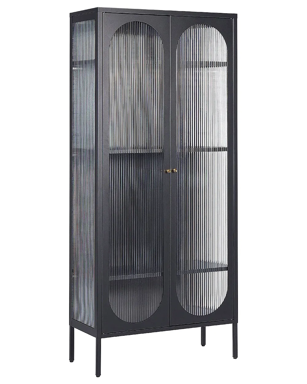 Vetrina in vetro FOXTON 80 cm Metallo Nero
