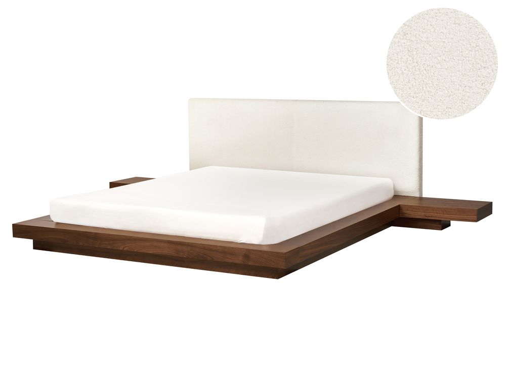 Waterbed Boucle ZEN 160 x 200 cm (EU King Size) Brown Ash Wood