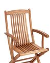 Set of 2 Garden Folding Chairs Light Wood MAUI II_926432