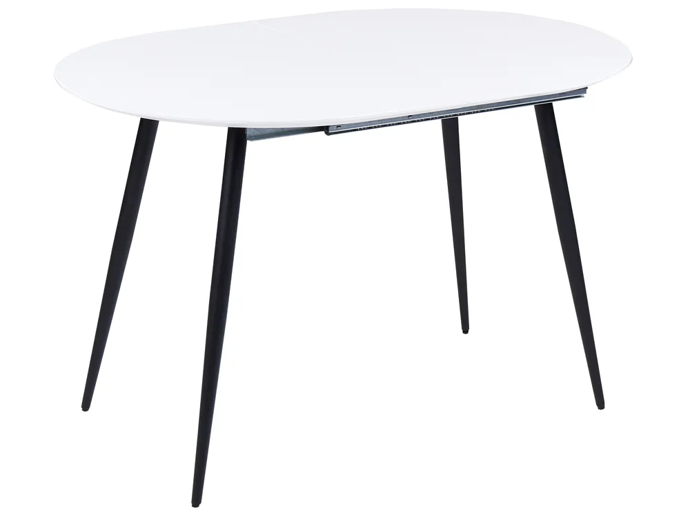 Extending Dining Table STAVERTON White 120/160 cm 80 cm_886425
