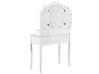4 Drawers Dressing Table with Mirror and Stool White FLEUR _786314