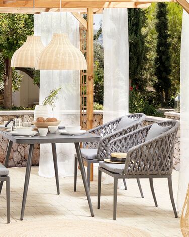 Set of 2 Garden Chairs Grey LIPARI