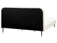 Bed Corduroy FLAYAT 180 x 200 cm (EU Super King) Off-White_967711