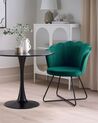 Fauteuil coquillage en velours vert LOVELOCK_860950