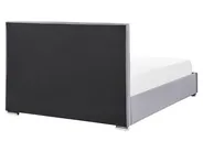 Bett mit Stauraum ROUEN Samtstoff Dunkelgrau 160 x 200 cm_843810