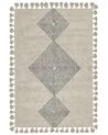 Teppich Baumwolle beige 160 x 230 cm geometrisches Muster Kurzflor BULCUK_839788
