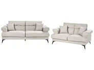 Living Room Set 5 Seater SKIVE Fabric Taupe_947651