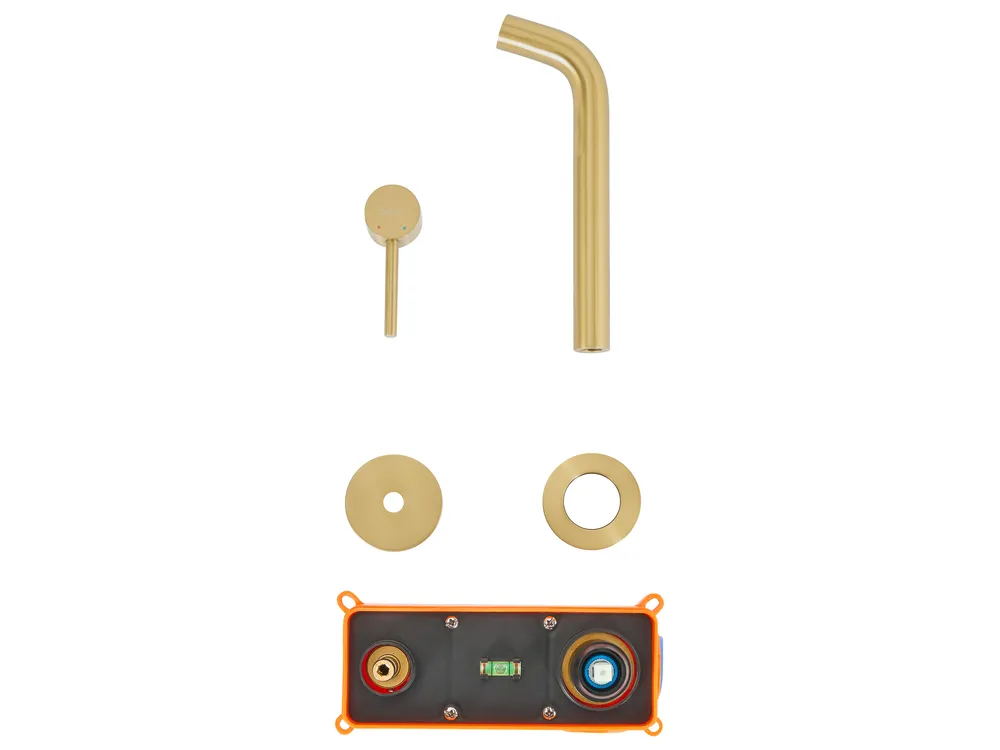 rubinetto miscelatore da parete per lavabo TRAFUL Ottone Oro_996076