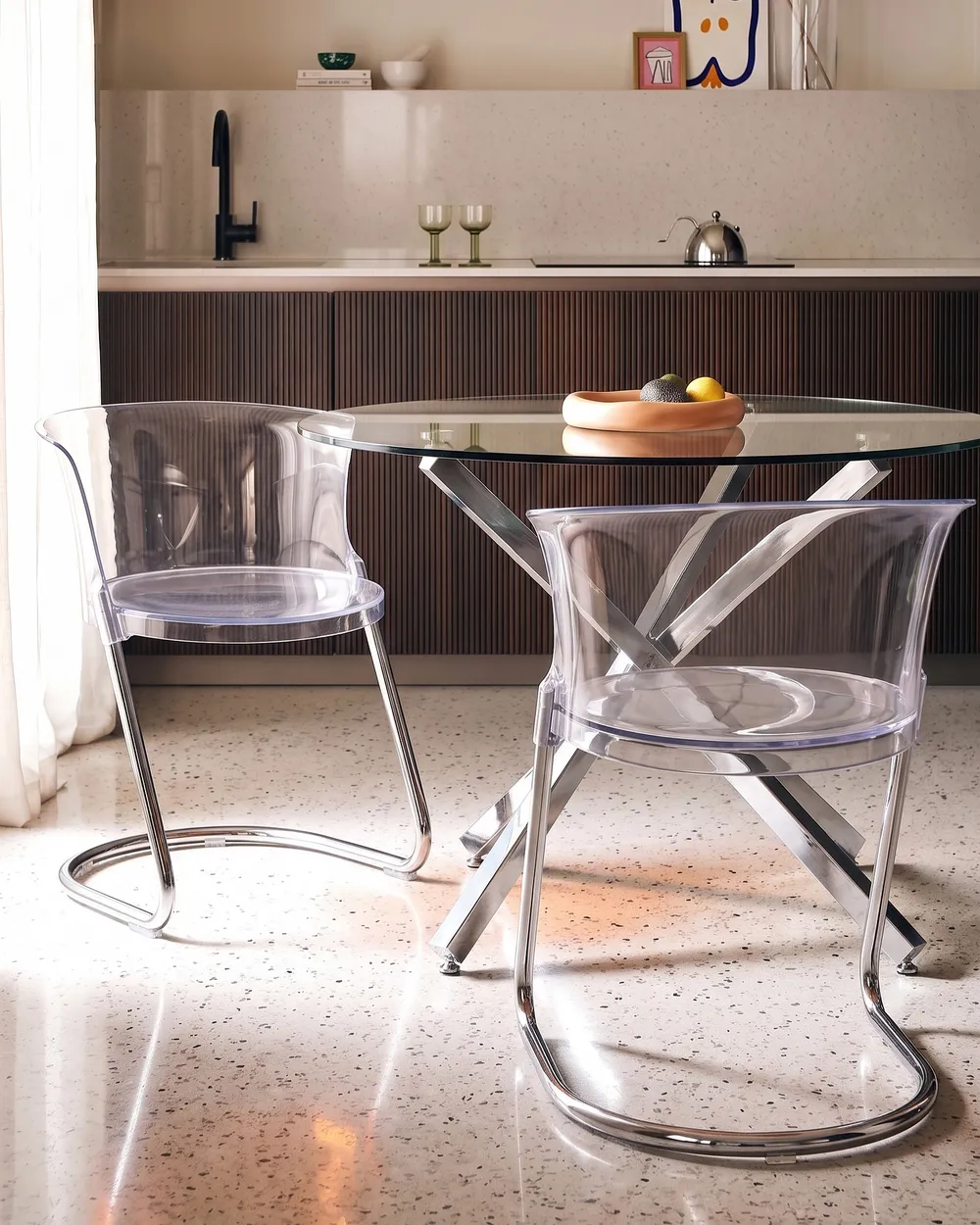 Set di 2 sedie da pranzo OSHKOSH Trasparente