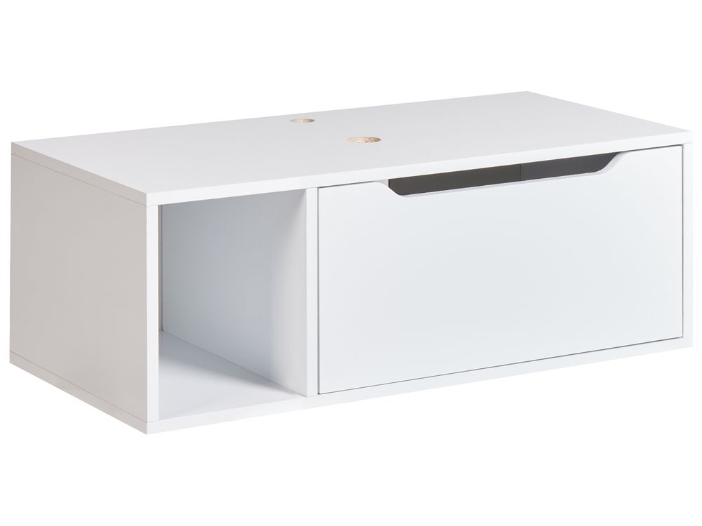 Wandmontierter Waschbeckenunterschrank CASCAVEL 80 cm Weiss