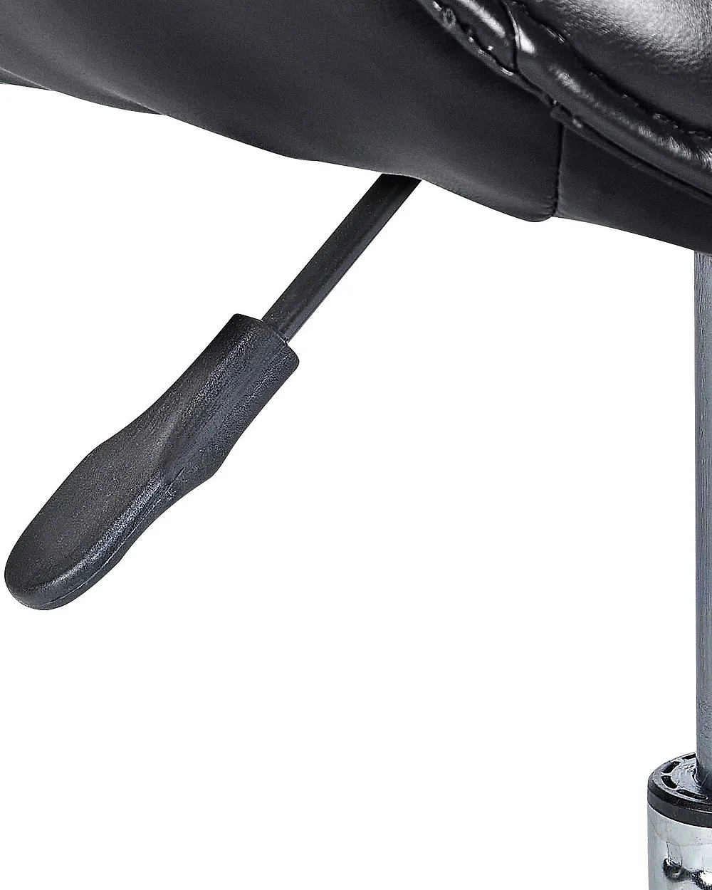 Fauteuil De Bureau Pivotant En Cuir PU Noir Newdale - Hauteur Réglable, Accoudoirs, Roulettes - 130kg Max
