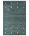 Alfombra gabbeh de lana verde oscuro/amarillo/gris 200 x 300 cm CALTI_870300