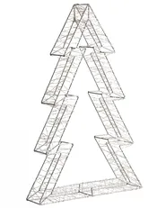 Decorazione per esterni LED AKERAN 60 cm Albero di Natale Argento_1031794