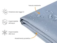 Protezione impermeabile CHUVA 110 cm 100 cm 70 cm Grigio_929757