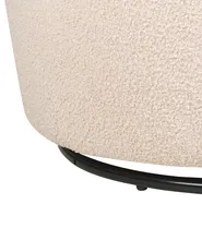 Swivel Armchair DAVIK Boucle Beige_875289