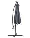 Cantilever Garden Parasol with LED Lights ⌀ 2.85 m Grey CORVAL_778655