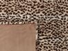 Colcha com impressão de leopardo castanho 200 x 220 cm KUDELI_917729