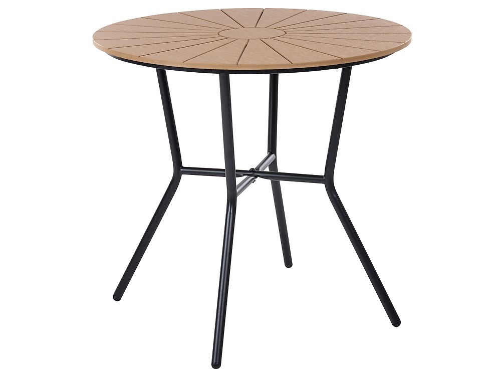 Garden Dining Table LINOSA 80 cm 80 cm Metal Black