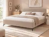Bed Velvet VALOGNES 160 x 200 cm (EU King Size) Taupe