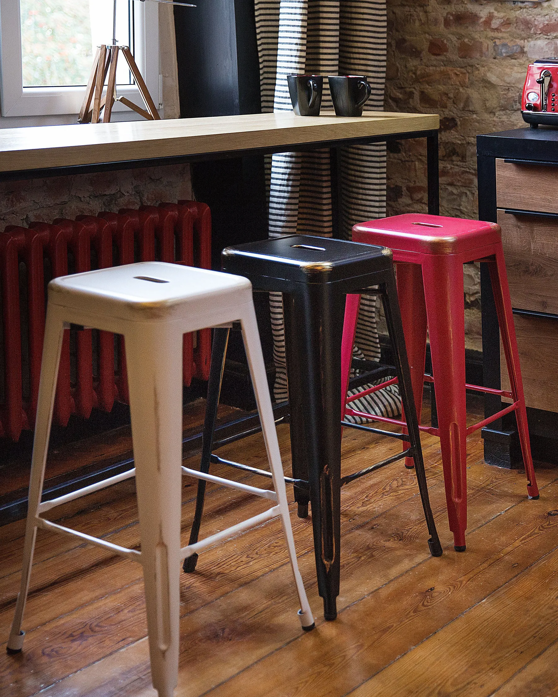 Set di 2 sgabelli da bar CABRILLO Metallo Nero_694349