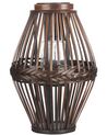 Linterna de madera de bambú oscura 43 cm PANAT_873639