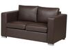 2-seters sofa skinn brun HELSINKI_740868