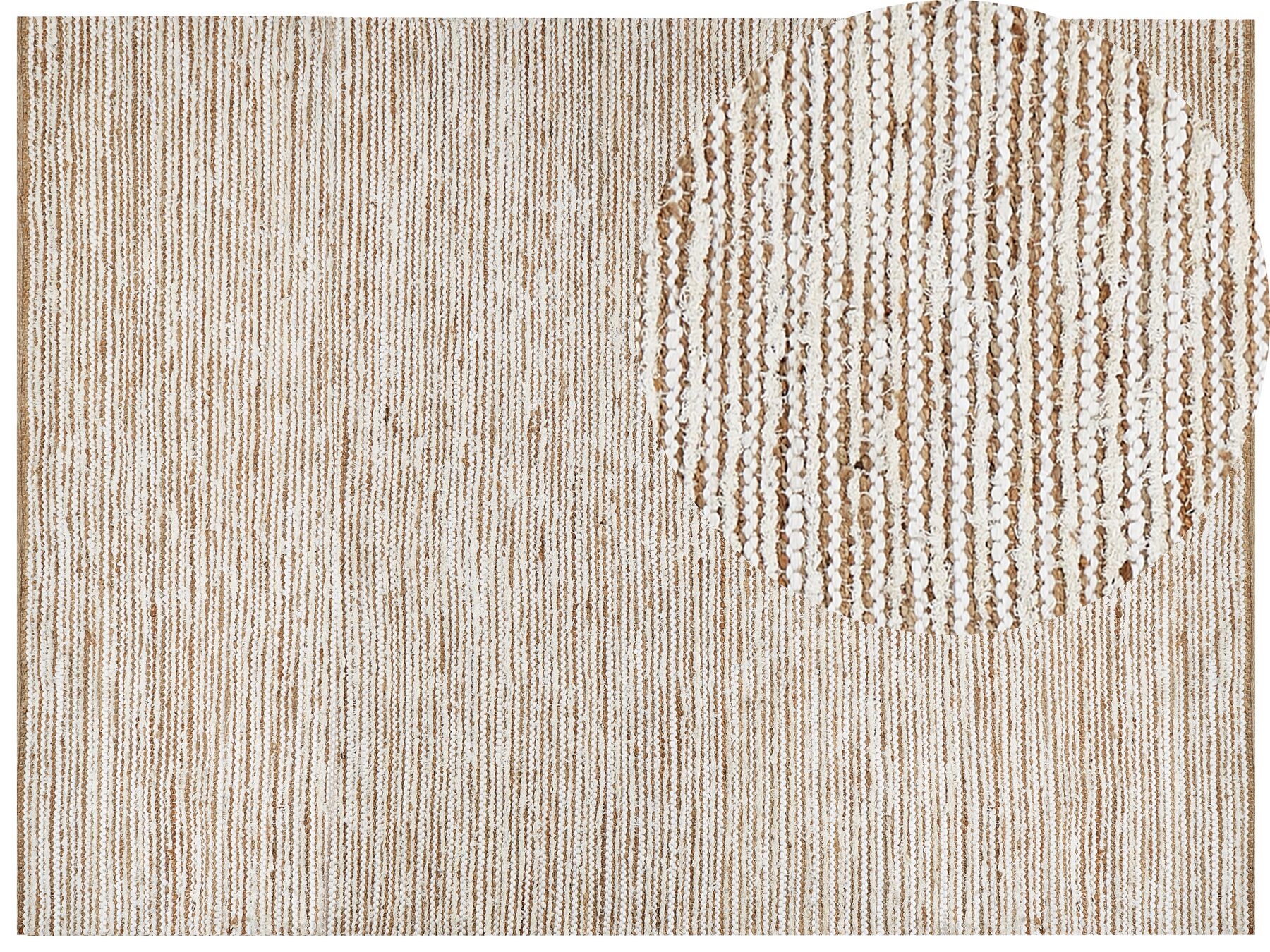 Teppich Baumwolle beige / weiß 300 x 400 cm BARKHAN_870031