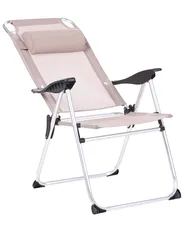 Set di 2 sedie da giardino ASINE Pieghevole Metallo Beige_1030647