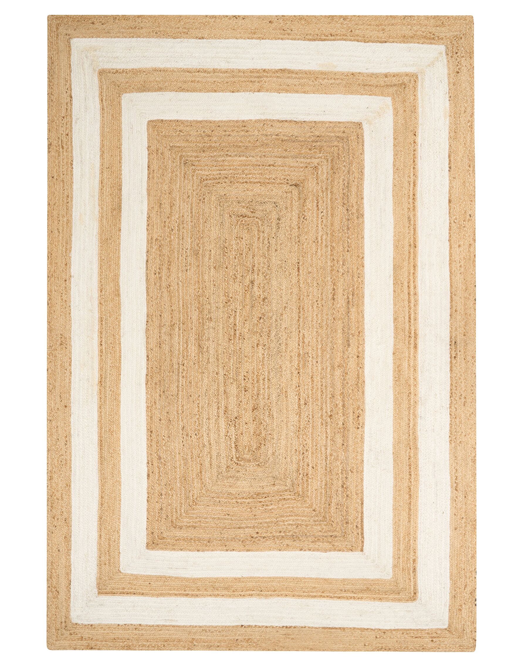 Jutový koberec 160 x 230 cm béžový GEMEREK_885065