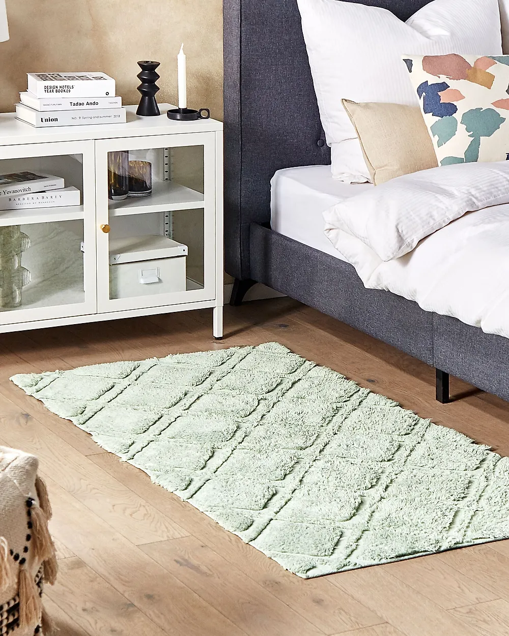 Rug HATAY Light Green 80 x 150 cm Cotton_1183661