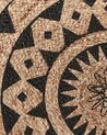Tapis en jute ⌀ 140 cm beige / noir motif mandala PORSUK_793668