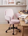 Desk Chair MORAGA Velvet Pastel Pink